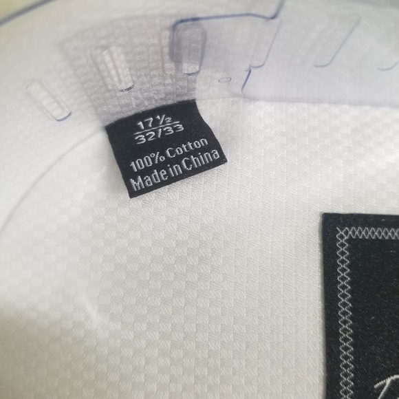 NEW David Donahue Trim Fit Dress Shirt Size 17.5 32/33 - Picture 4 of 4